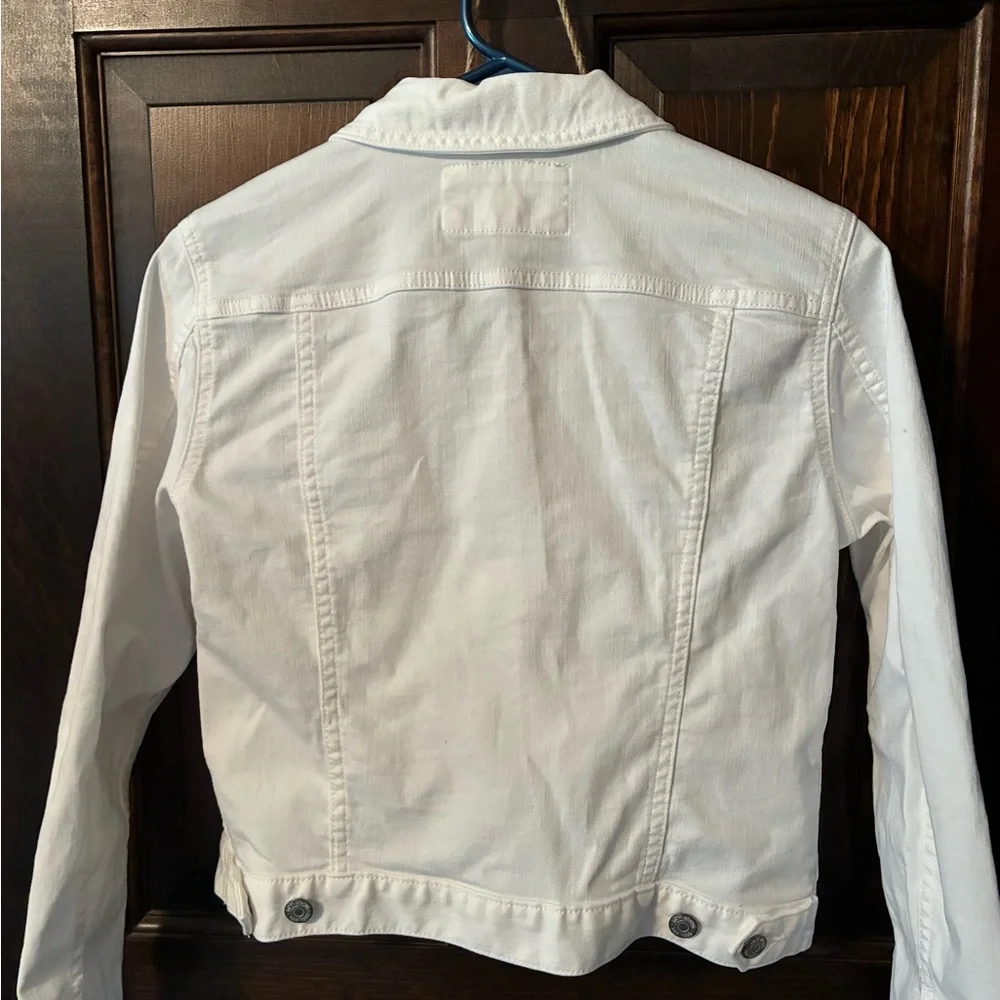 LOFT White Denim Jean Jacket - Picture 4 of 4